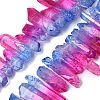 Two Tone Natural Quartz Crystal Beads Strands G-Z131-K01-07-2