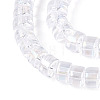 AB Color Plated Transparent Glass Beads Strands GLAA-T026-2x4mm-T06-3