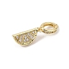 Brass Micro Pave Cubic Zirconia Pendants CU-CBAAD26-02B-G-2
