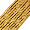 Electroplated Synthetic Non-magnetic Hematite Beads Strands G-P262-22-G01-1