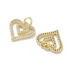 Valentine's Day Brass Micro Pave Clear Cubic Zirconia Pendants KK-K420-02B-G-2