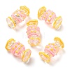 Transparent Acrylic Enamel Beads OACR-P027-01B-1