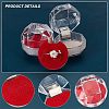 40Pcs Octagon Transparent Plastic Ring Boxes CON-CA0001-020-6