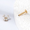 F136 Titanium Pave Clear Cubic Zirconia Bowknot Internally Threaded Labrets ME-CBA9828-05G-3