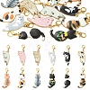 12Pcs Alloy Enamel Pendant Decorations HJEW-YW00472-1