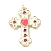 Brass Micro Pave Cubic Zirconia Pendants KK-Z153-19G-01-1