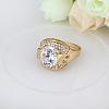 Trendy Real 18K Gold Plated Tin Alloy Cubic Zirconia Rings RJEW-BB14154-8A-3