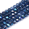 Electroplate Transparent Glass Beads Strands EGLA-N054-T4mm-A02-1