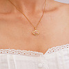 Brass Pave Cubic Zirconia Crown Pendant 304 Stainless Steel Cable Chain Necklaces for Women WGD413B-02-1