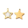 Ion Plating(IP) 304 Stainless Steel Star Charms LS-STAS-A080-11G-2