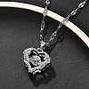 304 Stainless Steel Necklaces for Women NJEW-R015-03P-2