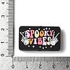 Halloween Themed Black Bead with Colorful Text 'Spooky Vibes' with Hand Skull Silicone Focal Beads SIL-M006-01A-3