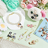 12Pcs 6 Style Cat Alloy Enamel Pendant Locking Stitch Markers HJEW-AB00140-4