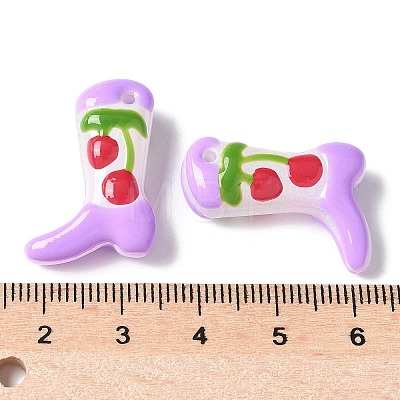Painted Glass Beads Enamel Beads X1-BLOW-D300-01C-1