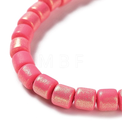 Spray Painted Handmade Polymer Clay Beads Strands CLAY-F004-A-1