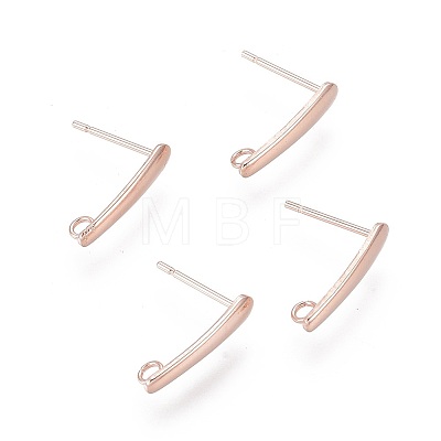 304 Stainless Steel Stud Earring Findings LS-STAS-H436-22RG-1