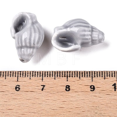 Handmade Printed Porcelain Beads Strand PORC-T133-01G-1