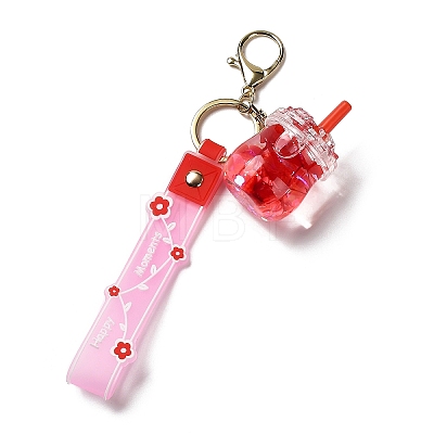 Drinks Bottle Acrylic Pendant Keychain Decoration KEYC-D018-03-1