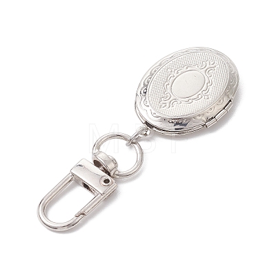Oval Brass Locket Pendants Decorations KK-CJ2A51-P-1