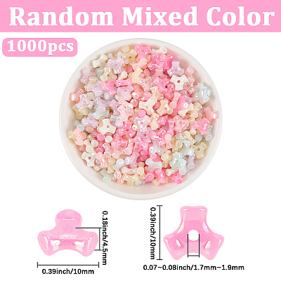 1000Pcs Plastic Beads KY-PA0001-23-1