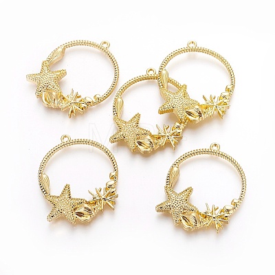 Alloy Open Back Bezel Pendants LS-PALLOY-P180-04G-1