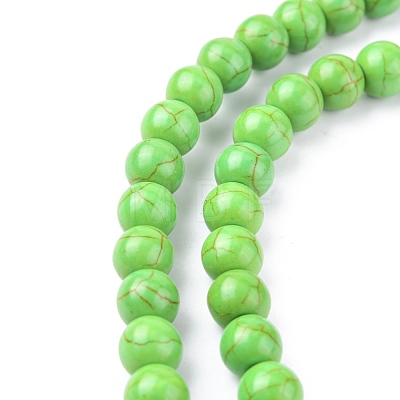 Synthetic Turquoise Beads Strands TURQ-G106-8mm-02B-1