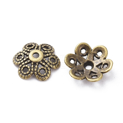 Tibetan Style Alloy Bead Caps MLF10883Y-NF-1