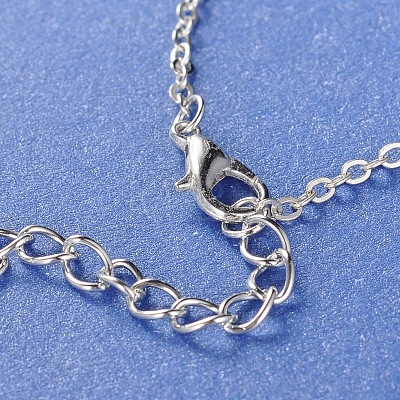 Iron Chain Pendant Necklaces X-NJEW-M145-02P-1