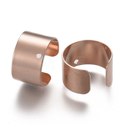 304 Stainless Steel Ear Cuff Findings STAS-P249-18RG-1