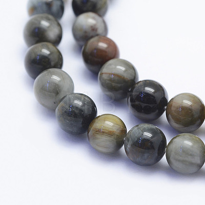 Natural Hawk's Eye Beads Strands G-L478-01-8mm-1