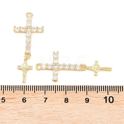 Brass Micro Pave Cubic Zirconia Pendants KK-C162-102B-G-1