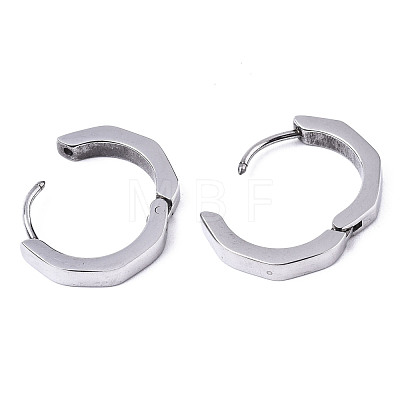 304 Stainless Steel Huggie Hoop Earrings STAS-R115-22P-1