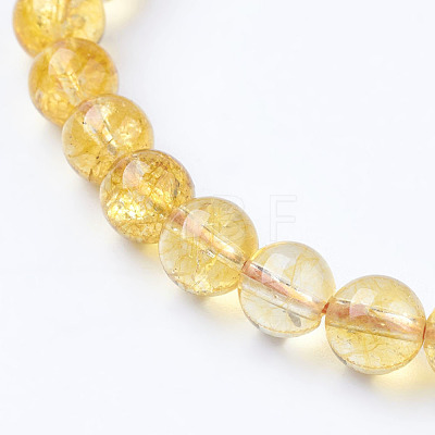 Natural Quartz Crystal Beads Strands G-C076-6mm-6-1