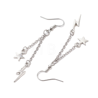 304 Stainless Steel Dangle Earrings EJEW-JE06048-1