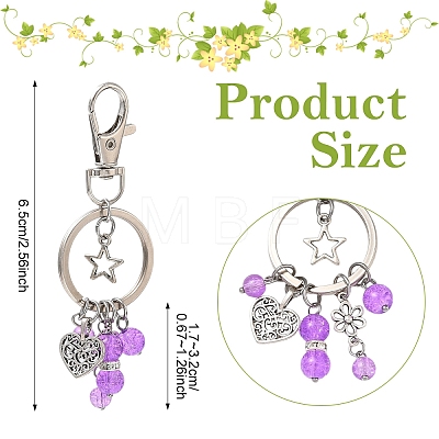 Alloy & Glass Keychains KEYC-YW00303-01-1