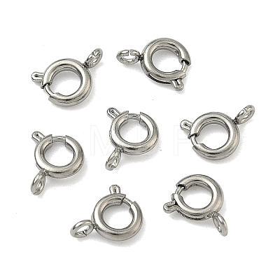 Non-Tarnish 316 Stainless Steel Spring Ring Clasps STAS-B072-08P-01-1
