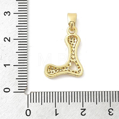 Brass Micro Pave Cubic Zirconia Pendants ZIRC-C012-01G-12-1