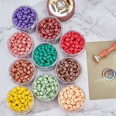 Sealing Wax Particles Kits for Retro Seal Stamp DIY-CP0003-54H-1