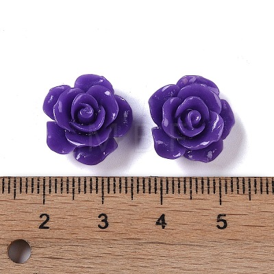 Synthetic Coral 3D Flower Rose Beads CORA-A005-14mm-19-1