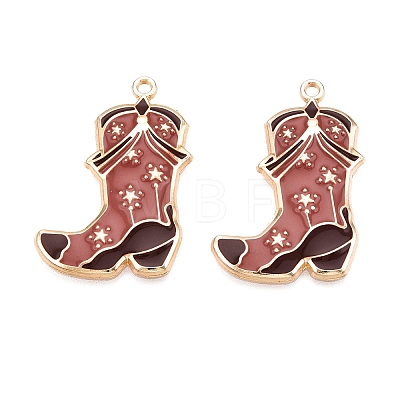 Rack Plating Alloy Enamel Pendants ENAM-N056-384KCG-02-1