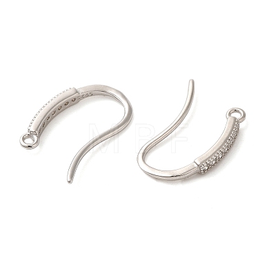 Anti-Tarnish Rhomdium Plated Sterling Silver Earring Hooks STER-NH0011-01P-1