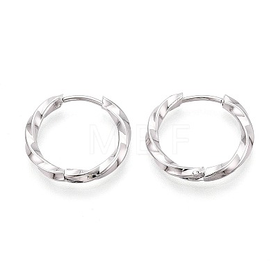 304 Stainless Steel Hoop Earrings STAS-T074-50P-1