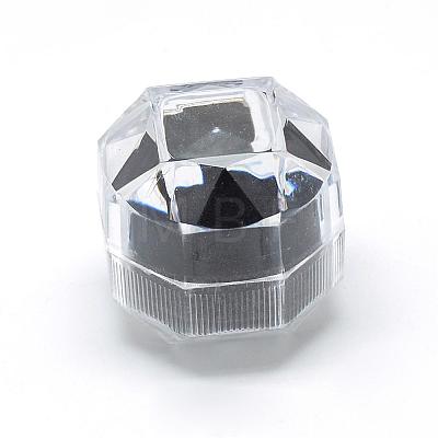 Transparent Plastic Ring Boxes OBOX-R001-04B-1