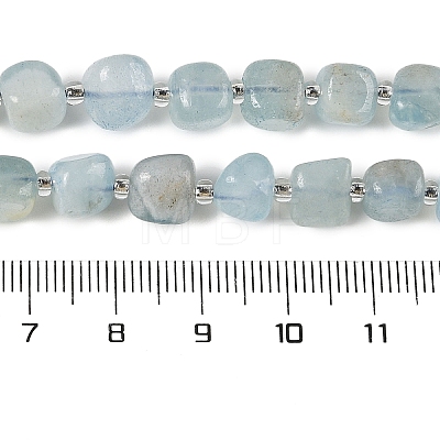 Natural Aquamarine Beads Strands G-A254-A01-01-1