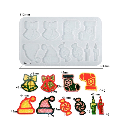 Proud DIY Glue Mold Christmas Series Snowman Socks Earrings Silicone Molds PW-WG9195A-02-1