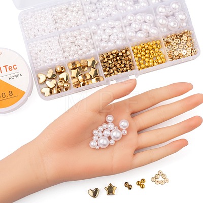 DIY Imitation Pearl Bracelet Making Kit DIY-FS0002-40-1
