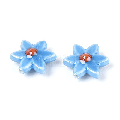 Handmade Porcelain Beads Strands PORC-N008-10B-1