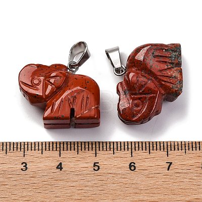 Natural Red Jasper Pendants G-B127-05P-07-1