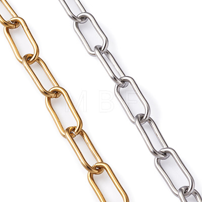 304 Stainless Steel Paperclip Chain Bracelets BJEW-TA0003-04-1