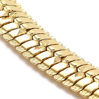 Rack Plating Brass Herringbone Chain Necklace BJEW-D058-02G-1